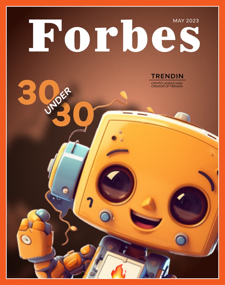 Forbes Magazine Cover featuring Trendin AI