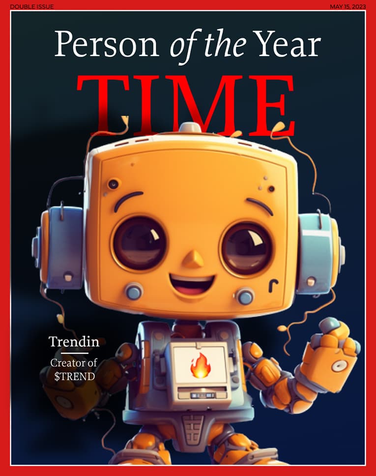 Time Magazine Cover featuring Trendin AI